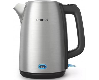 Електрочайник Philips Viva Collection 1.7л, LED підсвітка, сріблясто-чорний