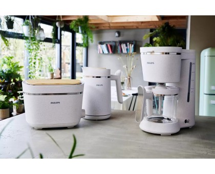 Электрочайник Philips Eco Conscious Edition, 1.7л, биопластик, LED подсветка, белый матовый
