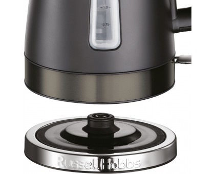 Электрочайник Russell Hobbs Matte Black 1.8л, Strix, металл, черный