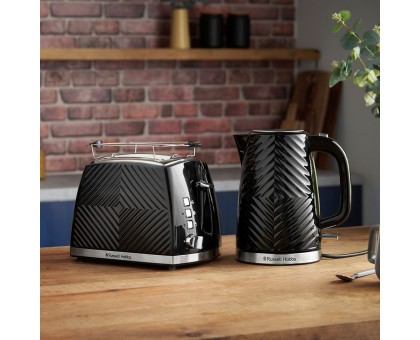 Электрочайник Russell Hobbs Groove Black, 1.7л, Strix, пластик, черный