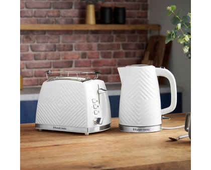 Электрочайник Russell Hobbs Groove White 1.7л, Strix, пластик, белый
