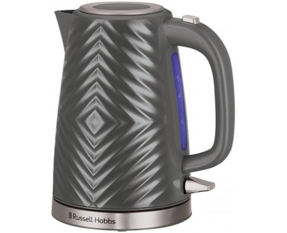 Электрочайник Russell Hobbs Groove Grey 1.7л, Strix, пластик, серый