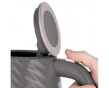 Электрочайник Russell Hobbs Groove Grey 1.7л, Strix, пластик, серый