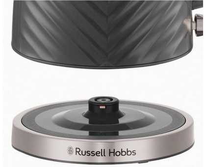 Электрочайник Russell Hobbs Groove Grey 1.7л, Strix, пластик, серый