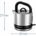 Электрочайник Russell Hobbs Distinctions Ocean 1.5л, Strix, металл, серебристо-черный