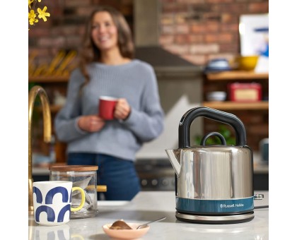 Электрочайник Russell Hobbs Distinctions Black 1.5л, Strix, металл, серебристо-синий Электрочайник Russell Hobbs Distinctions Black 1.5л, Strix, металл, серебристо-синий