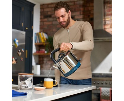 Электрочайник Russell Hobbs Distinctions Black 1.5л, Strix, металл, серебристо-синий Электрочайник Russell Hobbs Distinctions Black 1.5л, Strix, металл, серебристо-синий