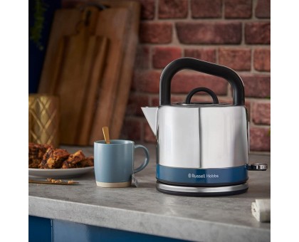 Электрочайник Russell Hobbs Distinctions Black 1.5л, Strix, металл, серебристо-синий Электрочайник Russell Hobbs Distinctions Black 1.5л, Strix, металл, серебристо-синий