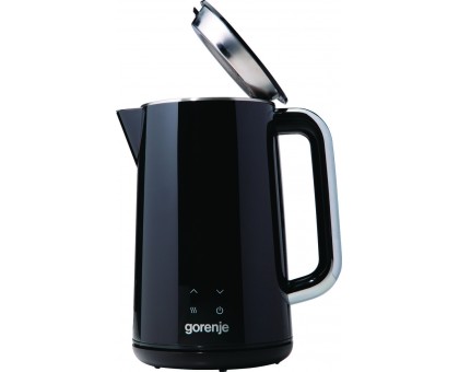 Електрочайник Gorenje 1.7л, подвійні стінки, LED дисплей, Strix контроль, чорний