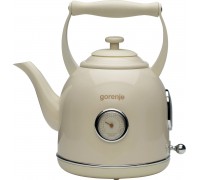 Електрочайник Gorenje 1.7л, 2200Вт, strix контроль, пластик/метал, бежевий