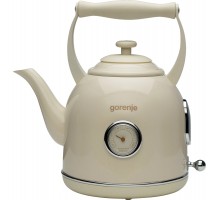 Електрочайник Gorenje 1.7л, 2200Вт, strix контроль, пластик/метал, бежевий