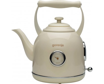 Электрочайник Gorenje 1.7л, 2200Вт, strix контроль, пластик/металл, бежевый Электрочайник Gorenje 1.7л, 2200Вт, strix контроль, пластик/металл, бежевый