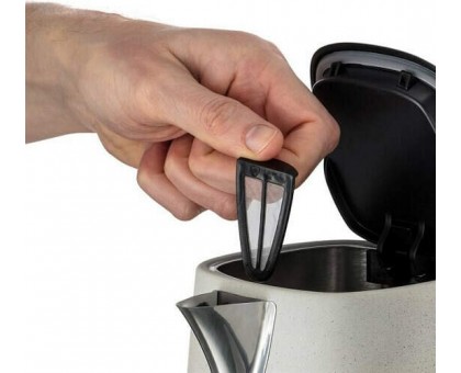 Электрочайник Russell Hobbs Luna Stone, 1.7л, металл, под камень, бежевый