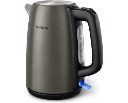 Електрочайник Philips Viva Collection 1.7л, Strix, метал, чорно-мідний