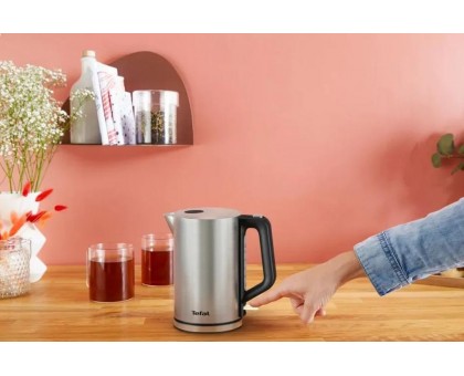 Електрочайник Tefal Bronx Electric 1.7л, нерж. сталь, сірий