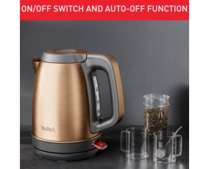 Электрочайник Tefal Coppertinto 1.7л, Strix, нерж. сталь, бронзовый Электрочайник Tefal Coppertinto 1.7л, Strix, нерж. сталь, бронзовый