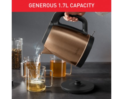 Электрочайник Tefal Coppertinto 1.7л, Strix, нерж. сталь, бронзовый Электрочайник Tefal Coppertinto 1.7л, Strix, нерж. сталь, бронзовый
