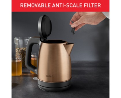 Электрочайник Tefal Coppertinto 1.7л, Strix, нерж. сталь, бронзовый Электрочайник Tefal Coppertinto 1.7л, Strix, нерж. сталь, бронзовый