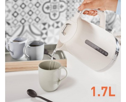 Электрочайник Moulinex Soleil 1.7л, Strix, пластик, бежевый Электрочайник Moulinex Soleil 1.7л, Strix, пластик, бежевый
