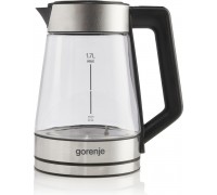 Електрочайник Gorenje 1.7л, 2,200 Вт, скло, нерж