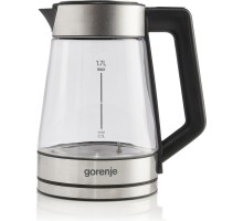 Електрочайник Gorenje 1.7л, 2,200 Вт, скло, нерж