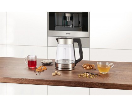 Электрочайник Gorenje 1.7л, 2,200 Вт, стекло, нерж