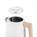 Электрочайник Ardesto EKL-F420WWD, 1.7л, металл, мат, Strix, белый