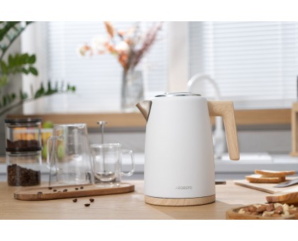 Электрочайник Ardesto EKL-F420WWD, 1.7л, металл, мат, Strix, белый Электрочайник Ardesto EKL-F420WWD, 1.7л, металл, мат, Strix, белый