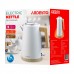 Электрочайник Ardesto EKL-F420WWD, 1.7л, металл, мат, Strix, белый