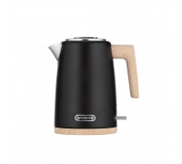 Електрочайник Ardesto EKL-F420BWD, 1.7л, метал, мат, Strix, чорний