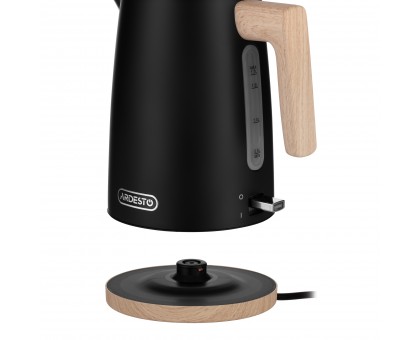 Електрочайник Ardesto EKL-F420BWD, 1.7л, метал, мат, Strix, чорний