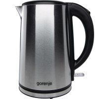 Електрочайник Gorenje, 1,5л, подвійні стінки, Strix контроль, нерж.