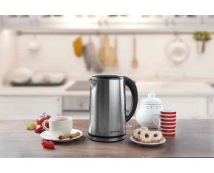 Електрочайник Gorenje, 1,5л, подвійні стінки, Strix контроль, нерж.