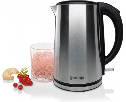 Електрочайник Gorenje, 1,5л, подвійні стінки, Strix контроль, нерж.