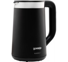 Електрочайник Gorenje 1.7л, Strix контроль, LED дисплей, чорний