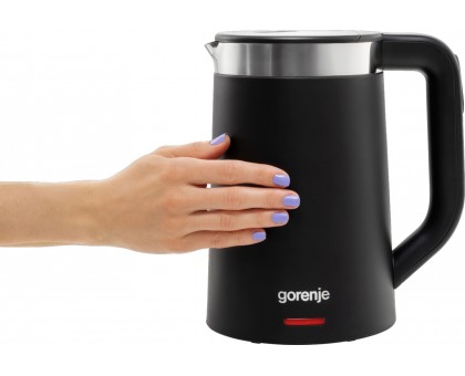 Електрочайник Gorenje 1.7л, Strix контроль, LED дисплей, чорний Електрочайник Gorenje 1.7л, Strix контроль, LED дисплей, чорний