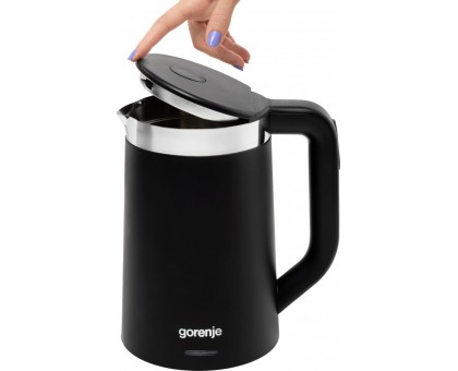 Електрочайник Gorenje 1.7л, Strix контроль, LED дисплей, чорний Електрочайник Gorenje 1.7л, Strix контроль, LED дисплей, чорний