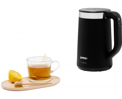 Електрочайник Gorenje 1.7л, Strix контроль, LED дисплей, чорний Електрочайник Gorenje 1.7л, Strix контроль, LED дисплей, чорний