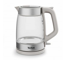 Електрочайник Tefal Glass Kettle 1.7л, скло, з підсвіткою, біло-срібний