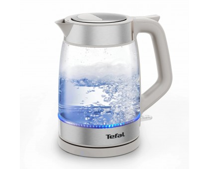 Электрочайник Tefal Glass Kettle 1.7л, стекло, с подсветкой, серебристо-белый