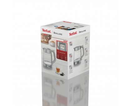 Электрочайник Tefal Glass Kettle 1.7л, стекло, с подсветкой, серебристо-белый