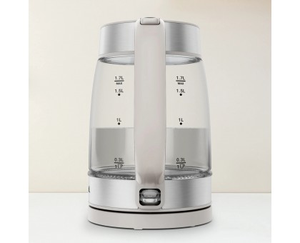 Электрочайник Tefal Glass Kettle 1.7л, стекло, с подсветкой, серебристо-белый