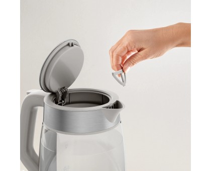 Электрочайник Tefal Glass Kettle 1.7л, стекло, с подсветкой, серебристо-белый
