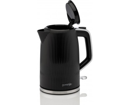 Электрочайник Gorenje 1.7л, Strix-контроль, черный матовый
