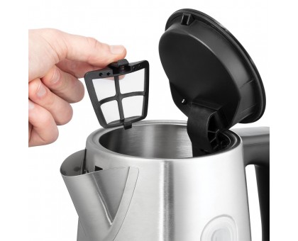 Электрочайник Russell Hobbs Heaton, 1.7л, нержавеющая сталь, серебристо-черный
