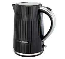 Электрочайник Russell Hobbs Eden, 1.7л, нержавеющая сталь, пластик, черный