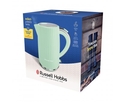 Електрочайник Russell Hobbs Eden, 1.7л, нержавіюча сталь, пластик, фісташковий