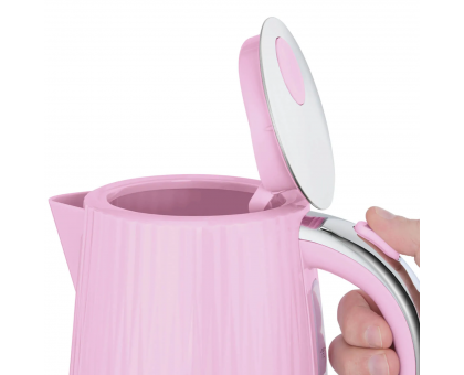 Электрочайник Russell Hobbs Eden, 1.7л, нержавеющая сталь, пластик, малиновый