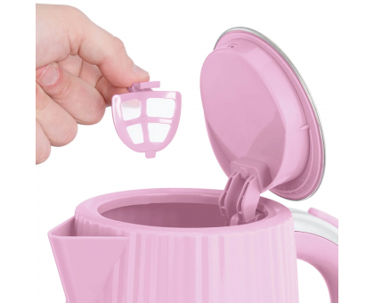 Электрочайник Russell Hobbs Eden, 1.7л, нержавеющая сталь, пластик, малиновый