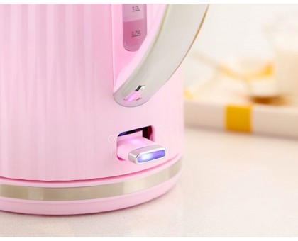 Электрочайник Russell Hobbs Eden, 1.7л, нержавеющая сталь, пластик, малиновый